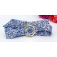 Montre femme arabesque rouge rose or bracelet tissu
