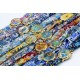 Montre femme trefle or bracelet tissu
