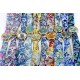 Montre femme trefle or bracelet tissu