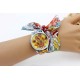 Montre femme coquelicot tournesol bracelet tissu