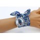 Montre chouette hibou argent bracelet tissu