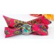 Montre foulard arabesque rouge bracelet tissu