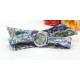 Montre iris bleue argent bracelet tissu