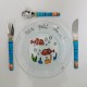 On craque pour ce petit ensemble de 3 couverts et son assiette petits poisson-clown