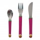 Couverts enfant abeille de couleur rose parfait pour les petites filles!