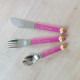 Original coffret assiette et 3 couverts abeilles - Mes Jolis Couverts