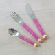 Original coffret assiette et 3 couverts abeilles - Mes Jolis Couverts