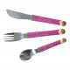 Original coffret assiette et 3 couverts abeilles - Mes Jolis Couverts
