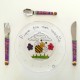 Original coffret assiette et 3 couverts abeilles - Mes Jolis Couverts