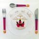 L'assiette et son trio de couverts enfant Princesse pour les petites princesses!